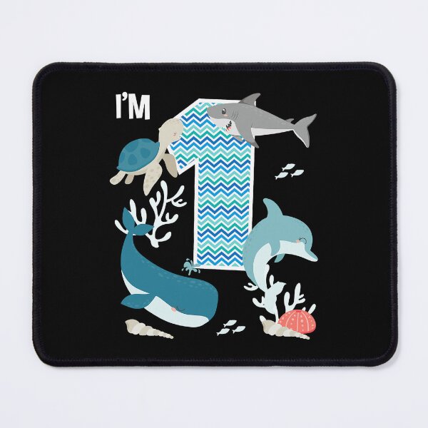 Item preview, Im 1 Kids 1 Year Old Ocean Life Whale Dolphin Shark 1st Birthday designed and sold by PameGraha.