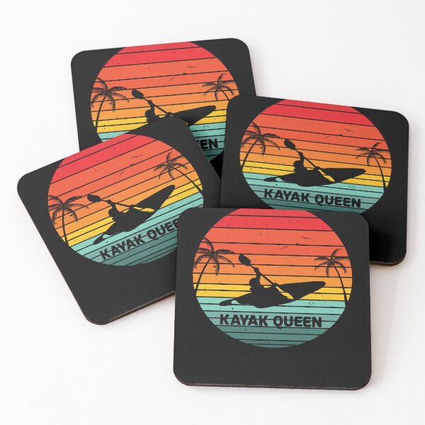 Item preview, Kayak queen retro sunset cutaway summer design  designed and sold by TipTopTapo.