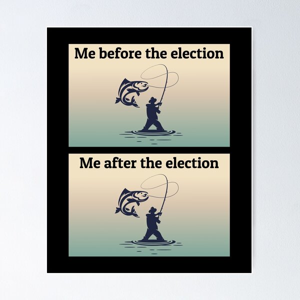 Item preview, Fishing Fish Outdoor Hobby Election Political Vote designed and sold by CuteDesigns1.