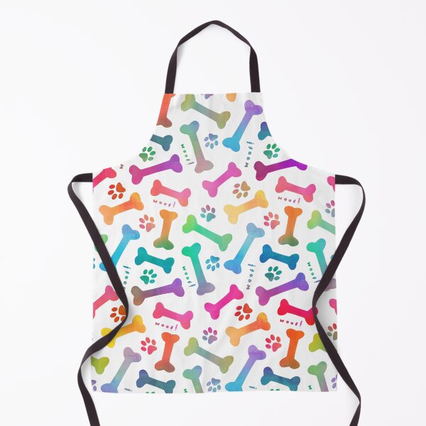 Item preview, Rainbow dog bones and paw prints pattern designed and sold by adenaJ.