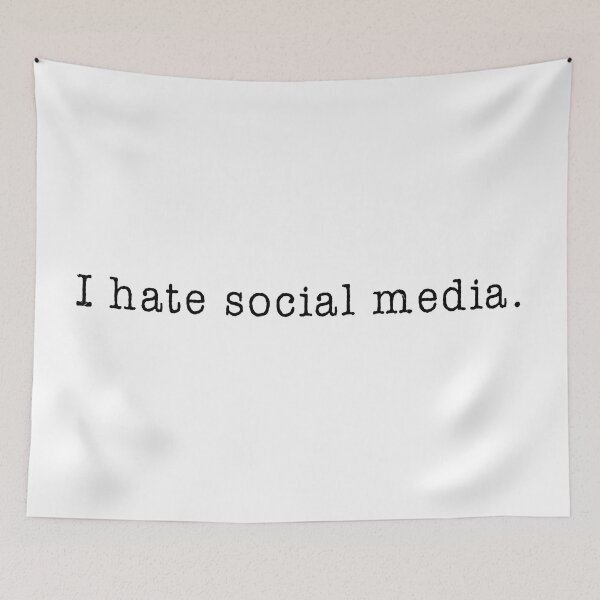 Item preview, I hate social media designed and sold by teesaurus.