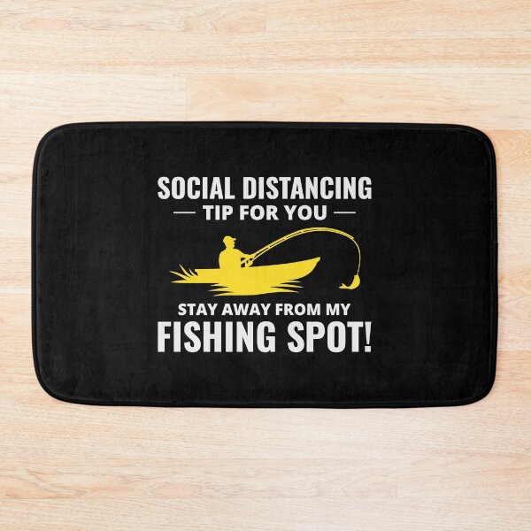 Item preview, Fishing Boat Fisherman Social Distancing Tips designed and sold by CuteDesigns1.