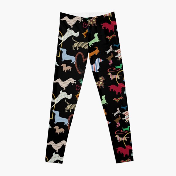 Perro dachshund. amor. patrón Leggings