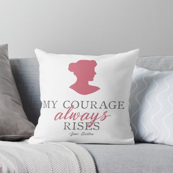 Item preview, My Courage Always Rises Pride and Prejudice Jane Austen Quote Design designed and sold by Cate Hamilton.