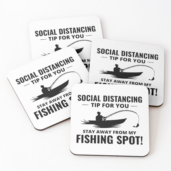 Item preview, Fishing Boat Fisherman Social Distancing Tips designed and sold by CuteDesigns1.