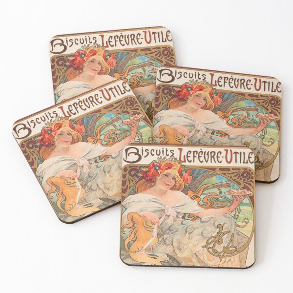 Item preview, Biscuits LU Lefèvre Utile (1897) - Alphonse Mucha designed and sold by SALON DES ARTS.