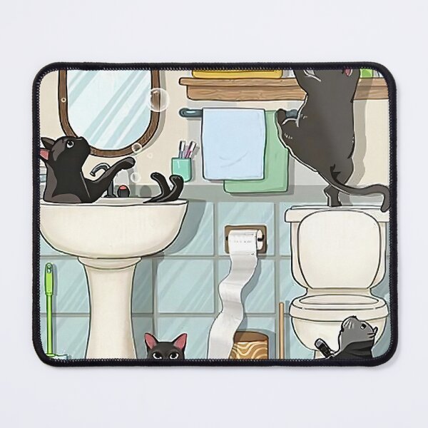Item preview, Black Cat Bath Soap Company Poster, Wash Your Paws, Cat Poster, Bathroom Wall Art, Cat Lover Gift, Cat Bathroom Print, Cat Art Print, Cat Bathroom Art designed and sold by Steve Kane.