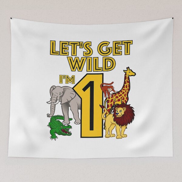 Item preview, Kids 1 Year Old Zoo Birthday Party Safari Jungle Animal 1st Birthday Gift designed and sold by PameGraha.