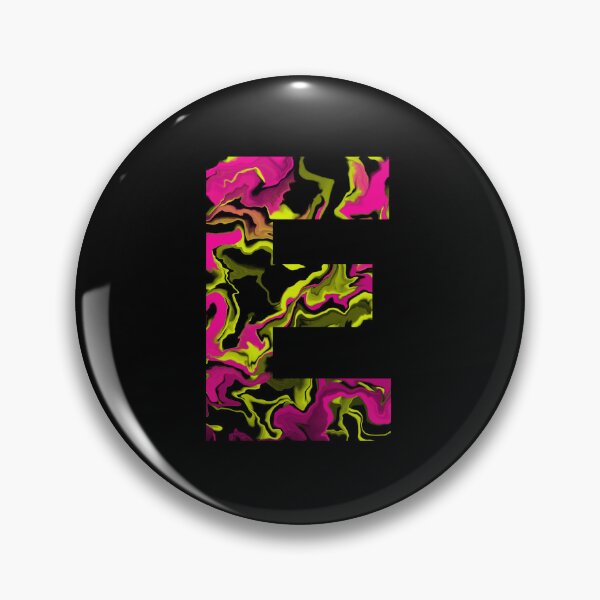 Item preview, Letter E Sticker; Pink and Yellow Pattern designed and sold by WoollyOrbit2000.