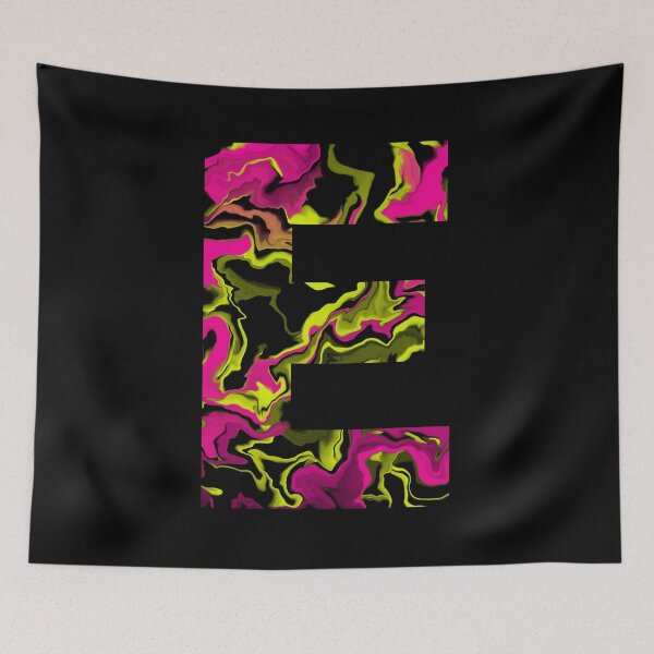 Item preview, Letter E Sticker; Pink and Yellow Pattern designed and sold by WoollyOrbit2000.