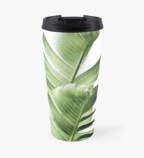 Bananenblätter, tropische Blätter, grüne Blätter, Blatt, moderne Kunst, Wandkunst, Druck, minimalistisch, modern, skandinavischen Druck Thermobecher