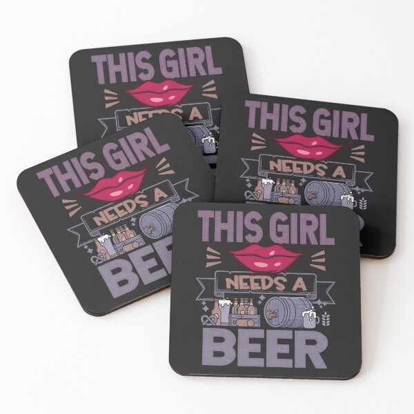 Item preview, This girl needs a beer Funny Quote designed and sold by VichallanStudio.
