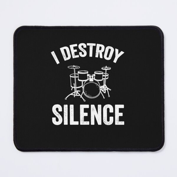 Item preview, I destroy silence - drummer gift Essential T-Shirt Essential T-Shirt designed and sold by NatalieFische.