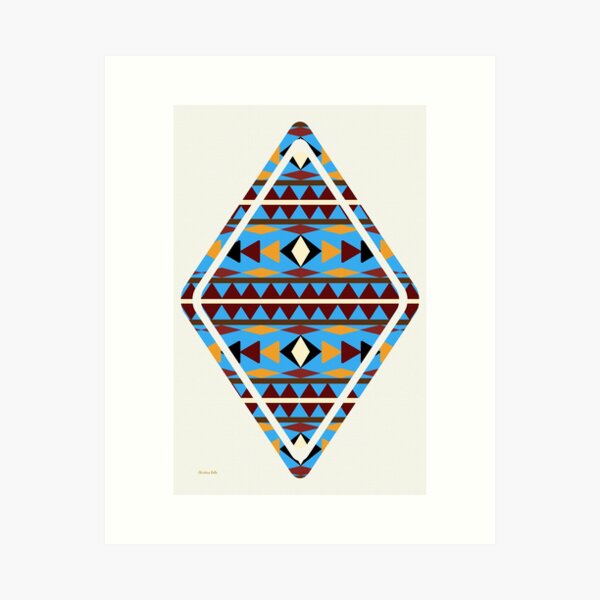 Aperçu de l'œuvre Art Navajo Bleu créée et vendue par Christina Rollo.