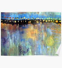 Causeway with Moon Rising Poster