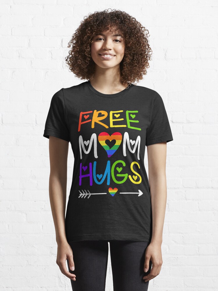 Discover Free Mom Hugs Rainbow Heart LGBT Pride Month Essential T-Shirt