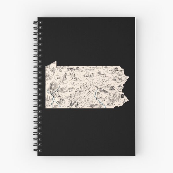 Item preview, Pennsylvania Vintage Picture Map designed and sold by surgedesigns.