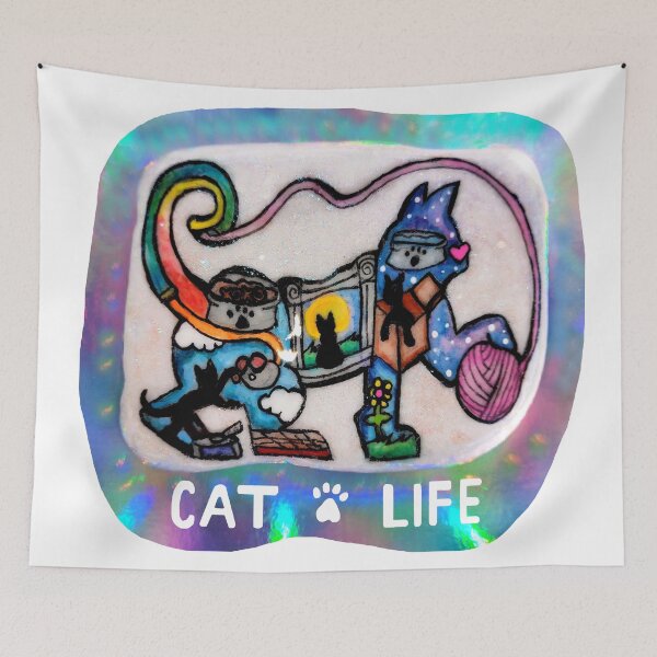 Item preview, Playful Cat Life Silhouette  designed and sold by Deborah Camp.
