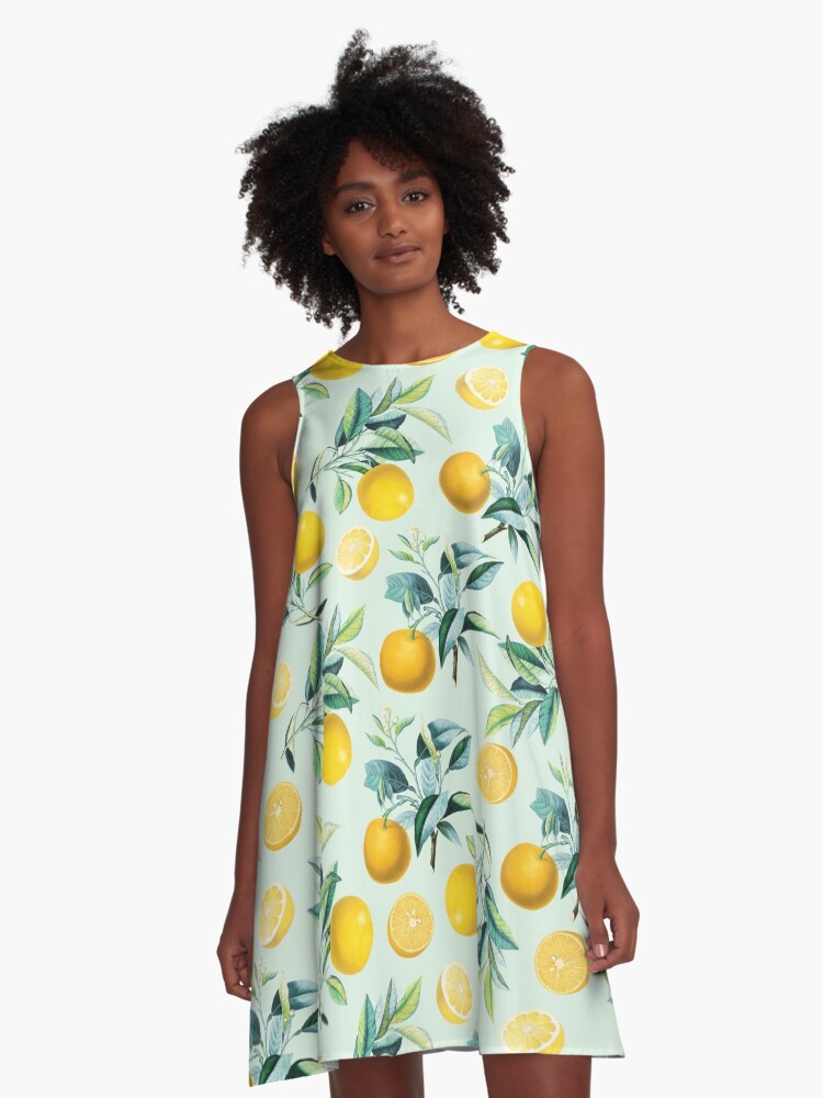 dress with oranges print