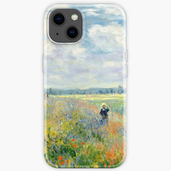 fields of poppies claude monet iPhone Soft Case