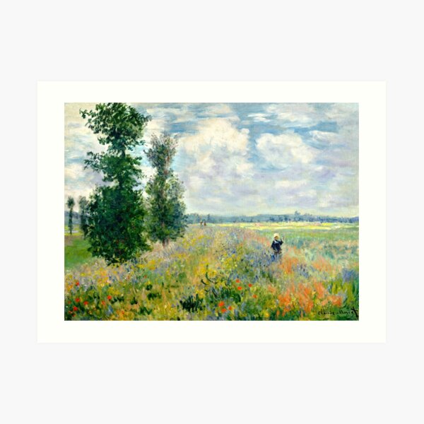 Campo de amapolas Claude Monet Lámina artística