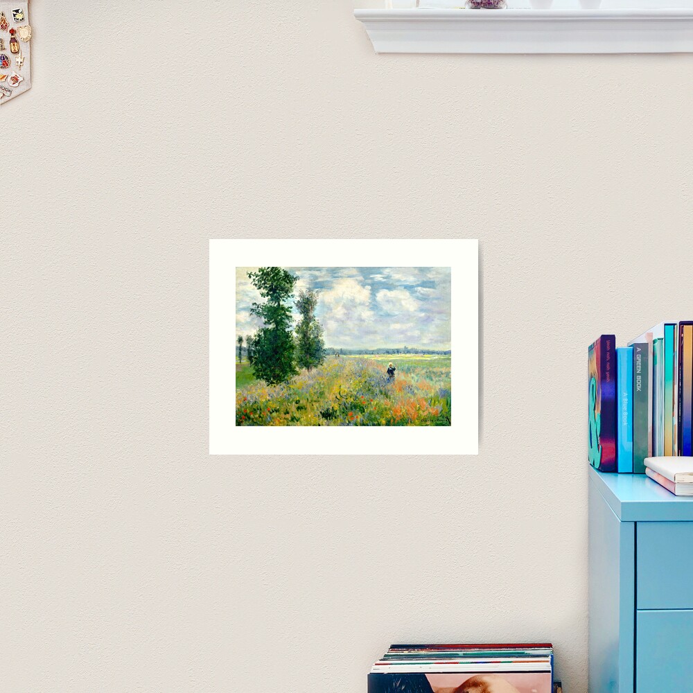 fields of poppies claude monet Art Print