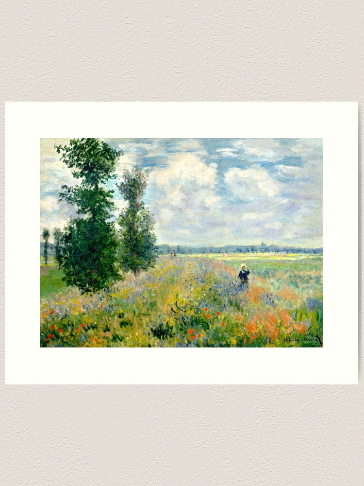 Alternate view of fields of poppies claude monet Art Print