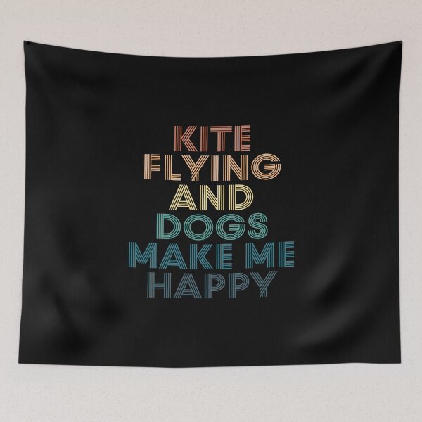 Item preview, Kite Flying And Dogs Make Me Happy- Gift for Kite Flying & Dogs Fans designed and sold by kindxinn.