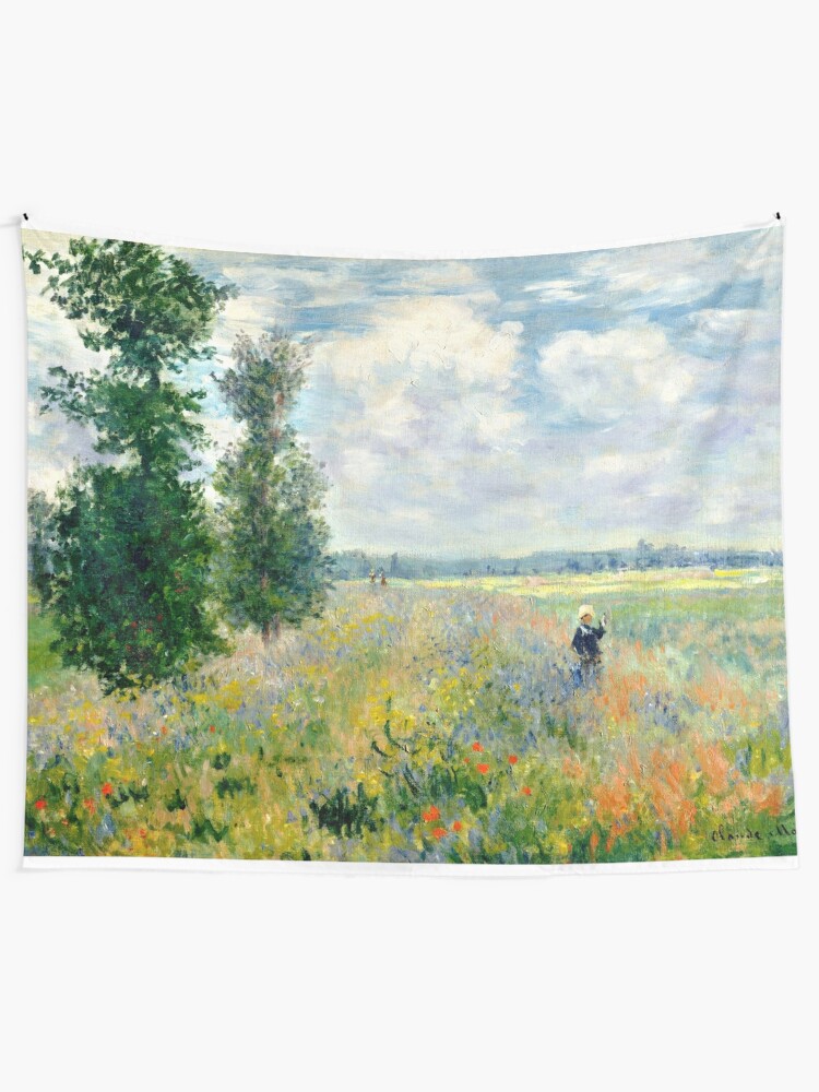 "fields of poppies claude Tapestry by arthistory Redbubble