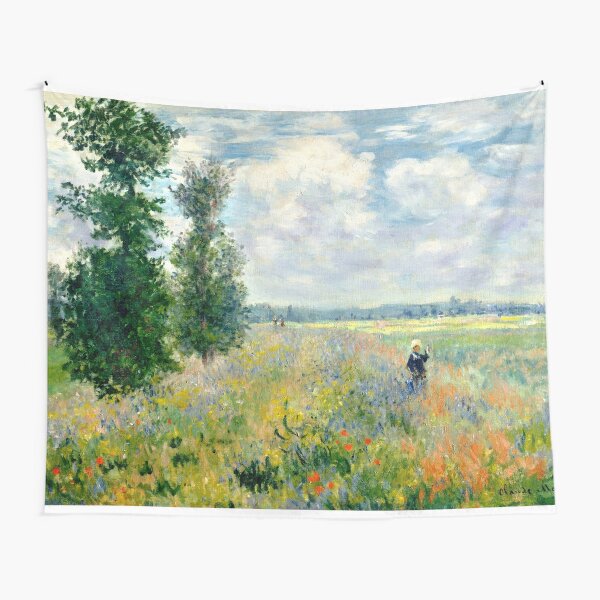 fields of poppies claude monet Tapestry