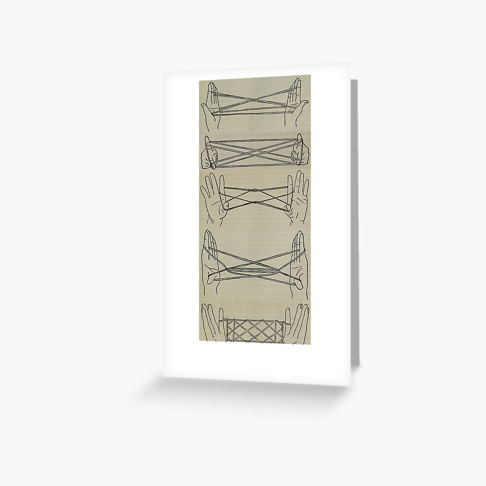 "Vintage Cat's Cradle Diagram" Greeting Card by bluespecsstudio Redbubble