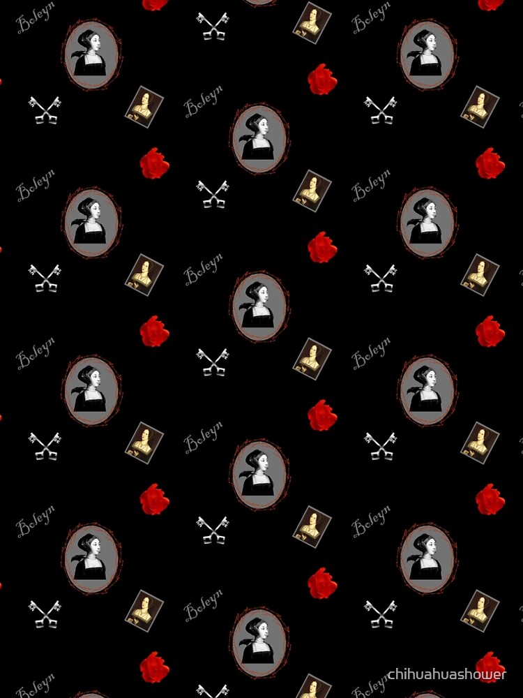 Anne Boleyn print black and red by chihuahuashower