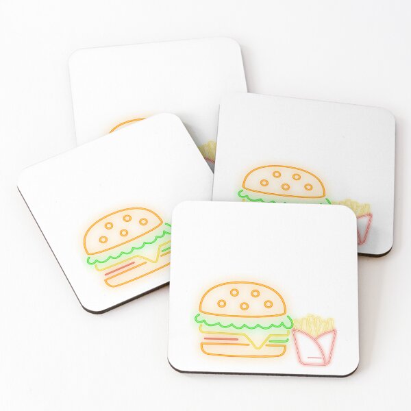 Item preview, Neon Burger and Fries designed and sold by SarcasticRow.