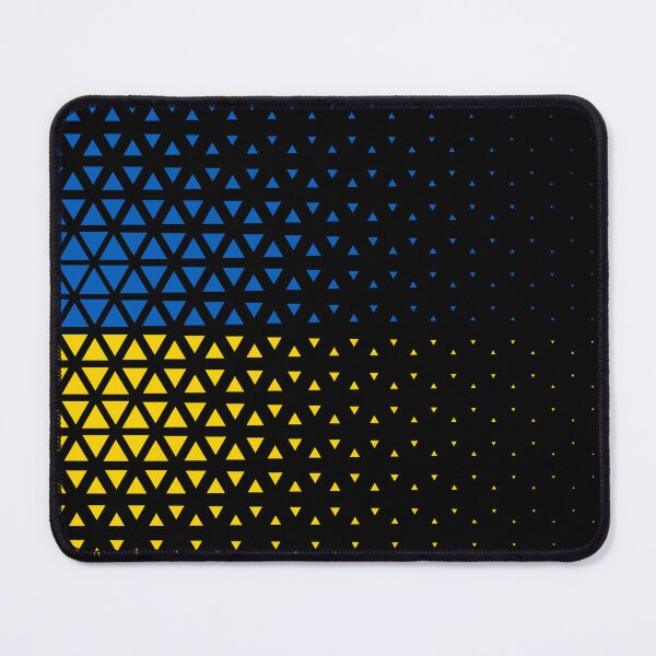 Item preview, Moving triangles - Colors of Ukrainian Flag - Black designed and sold by AlfabetDesign.
