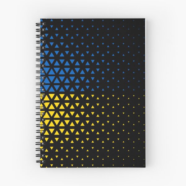 Item preview, Moving triangles - Colors of Ukrainian Flag - Black designed and sold by AlfabetDesign.