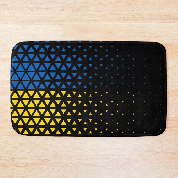 Item preview, Moving triangles - Colors of Ukrainian Flag - Black designed and sold by AlfabetDesign.