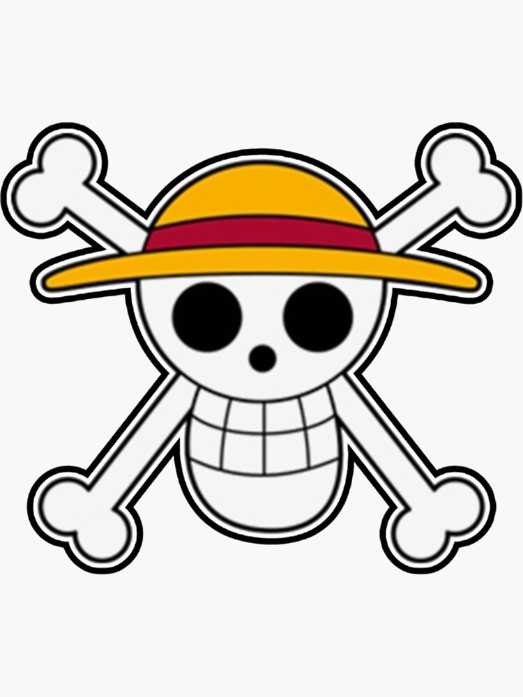 StrawHat Flag and Mask and more to decorate your room , buy and join the  Straw Hat crew Sticker for Sale by PalmMurrdg