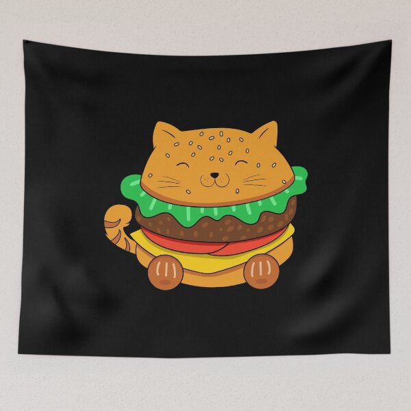 Item preview, Meow Burger - Cat Lover And Burger Yunkie designed and sold by Shirtflyer.