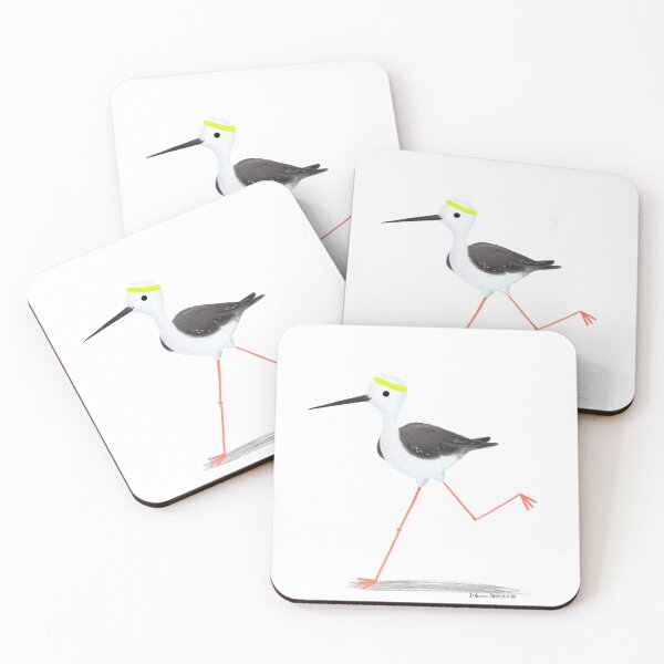 Item preview, Black Winged Stilt Bird running a marathon designed and sold by julianamotzko.
