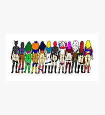Superheroine Butts - Group Photographic Print