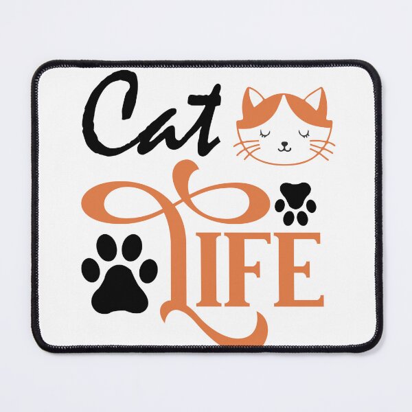 Item preview, "Cat Life" Funny Quote cat mat  gift for cat lovers gift for cat owners  designed and sold by GhostAmine.