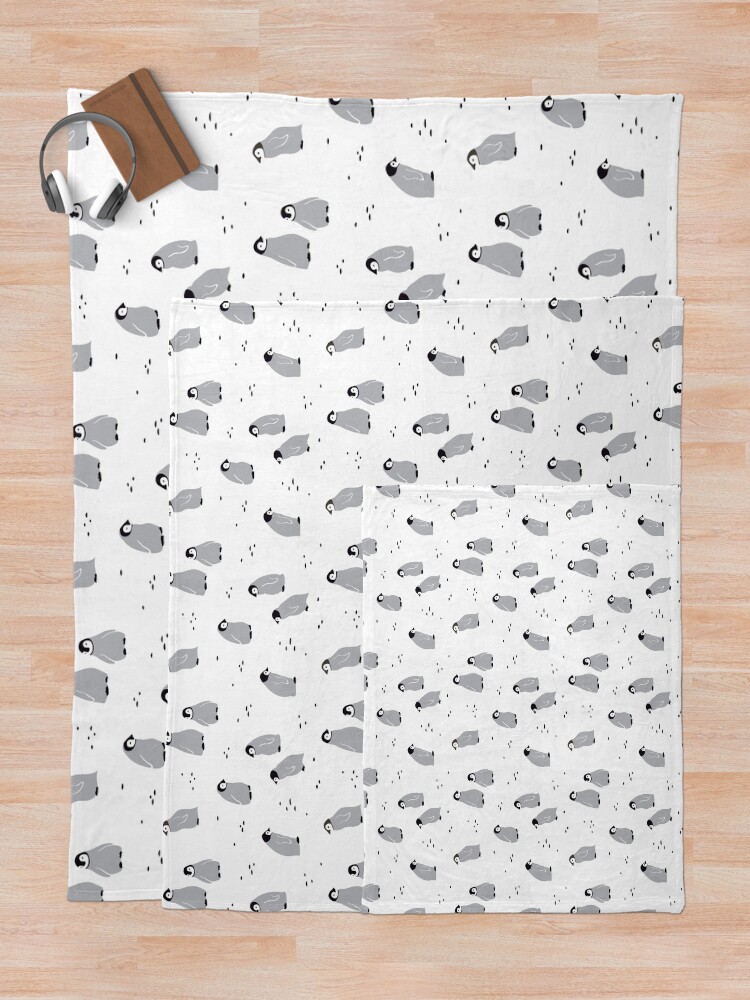 Alternate view of Baby Emperor penguin Chicks Throw Blanket