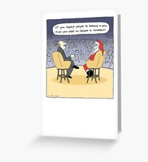 Santa Gets Some Advice Greeting Card
