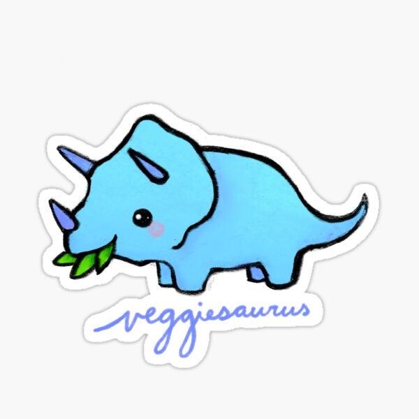 Item preview, Veggiesaurus - Cute Vegan Triceratops designed and sold by PaperCounty.