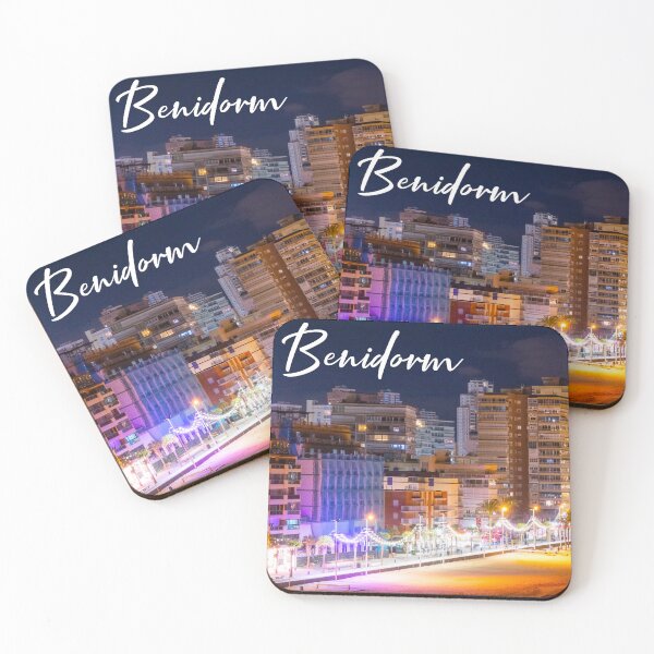 Item preview, Photograph of Benidorm's promenade at night designed and sold by joseartgel.