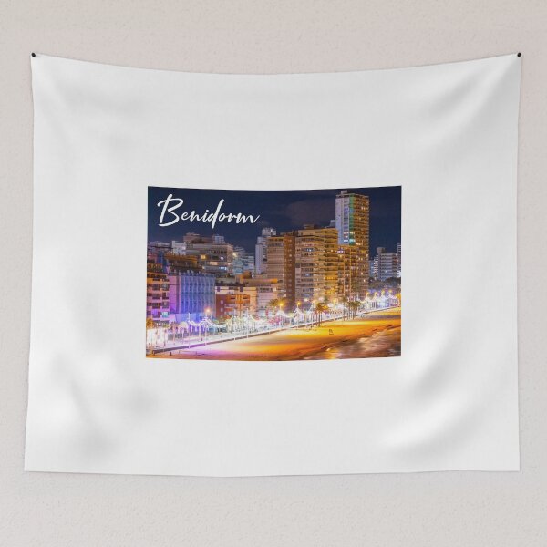 Item preview, Photograph of Benidorm's promenade at night designed and sold by joseartgel.