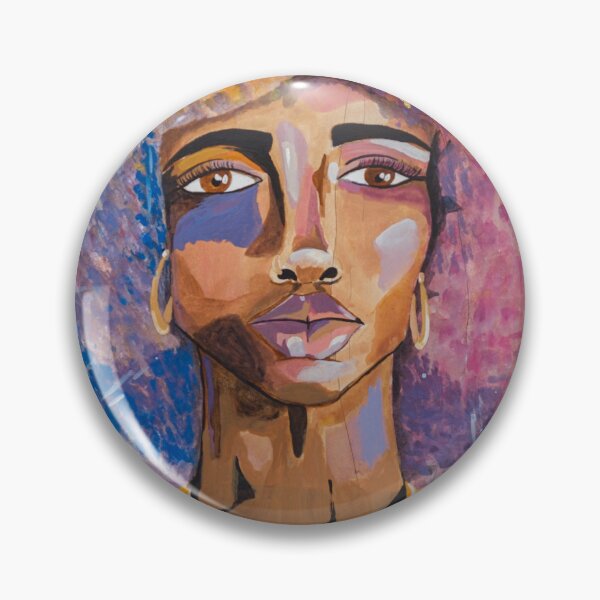 Item preview, Portrait//beautiful woman//purple-yellow designed and sold by HannahDevi.