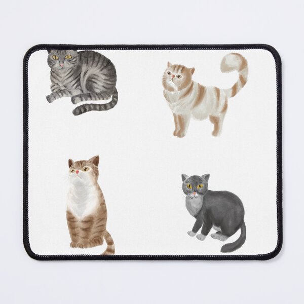 Item preview, Cute Mix of Adorable Cat Breeds Tabby Persian Ginger Pattern Funny cat mat gift for cat lovers gift for cat owners designed and sold by GhostAmine.