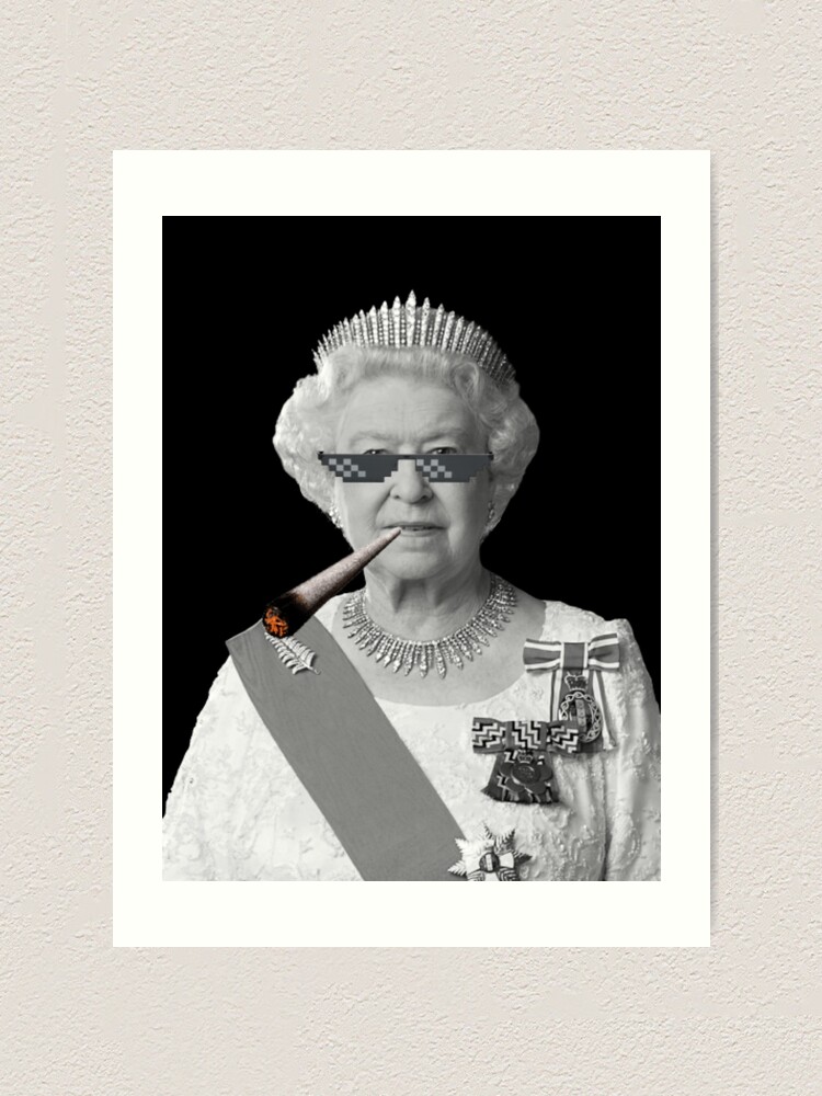 Queen Elizabeth Funny Thug Life Platinum Jubilee Art Print for Sale by  Teetans