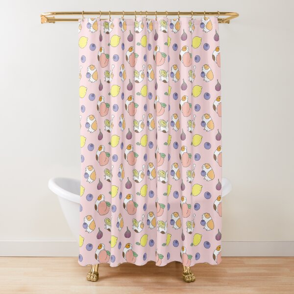 Guinea pigs with fruits pattern Shower Curtain sold by Aqua SKU